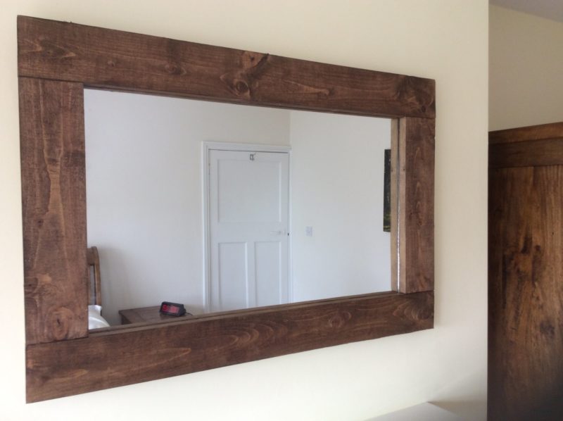 rustic wood mirror design