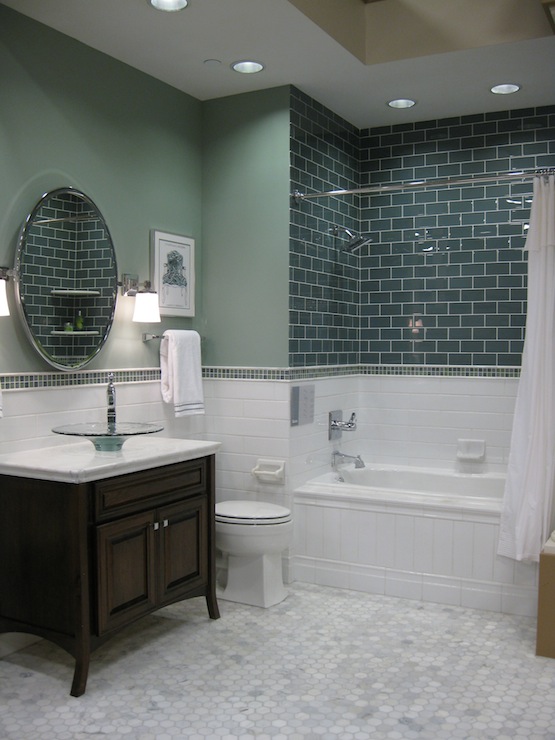 perfect mosaic marble tiles bathrooms ideas