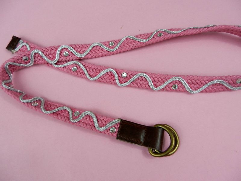 Pink Braided Belt DIY Decoration Idea
