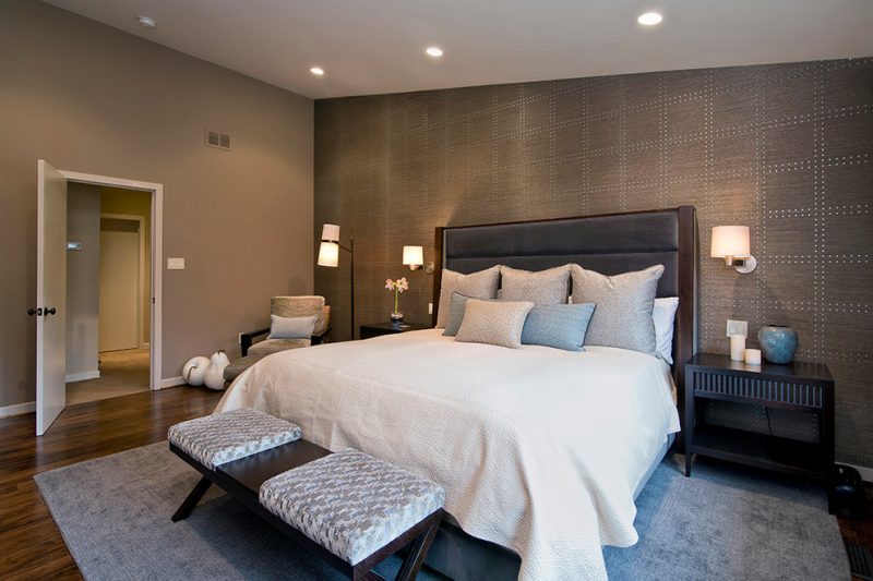 bedroom with contemporary accents