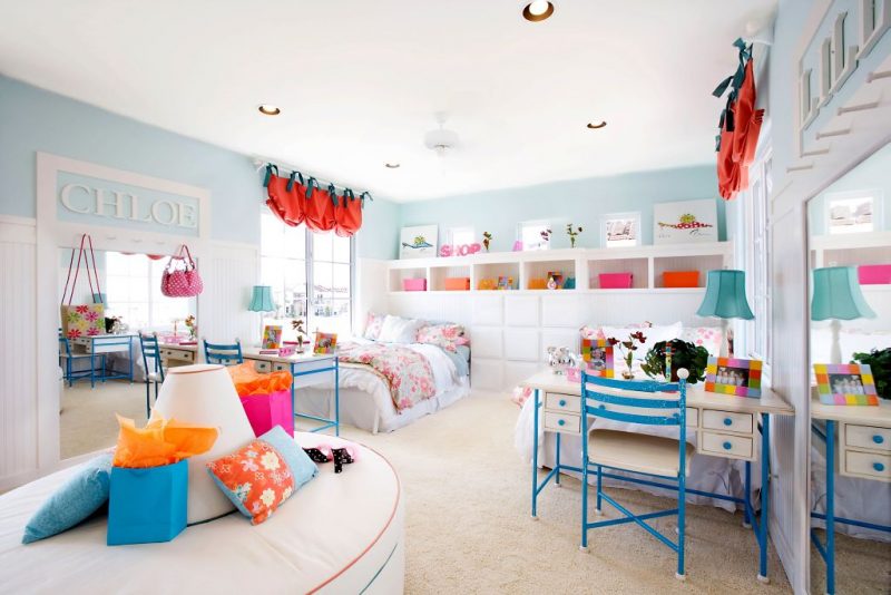 pastel color bedroom