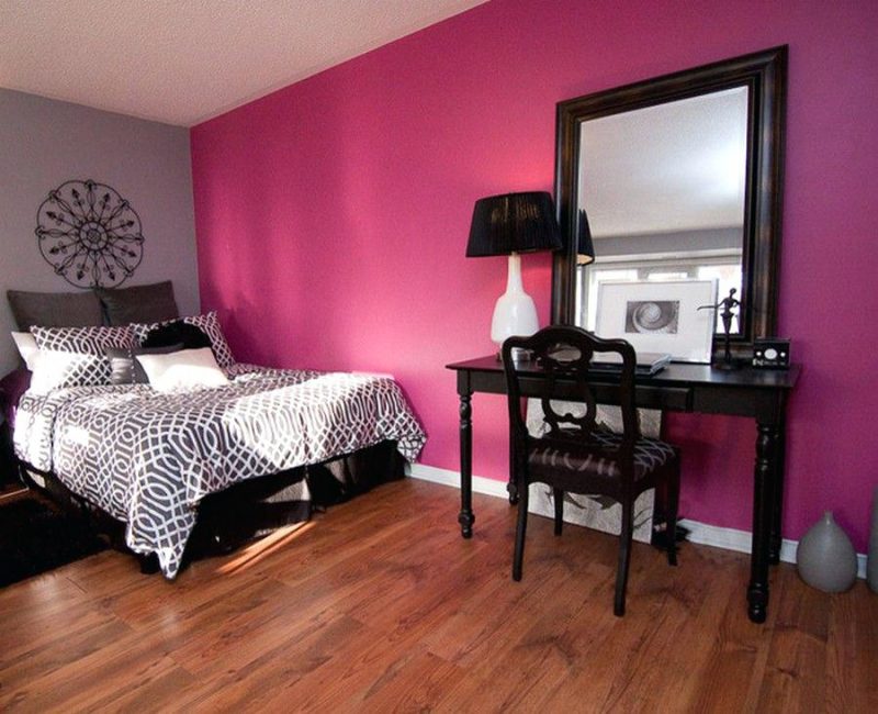 pink and black bedroom ideas