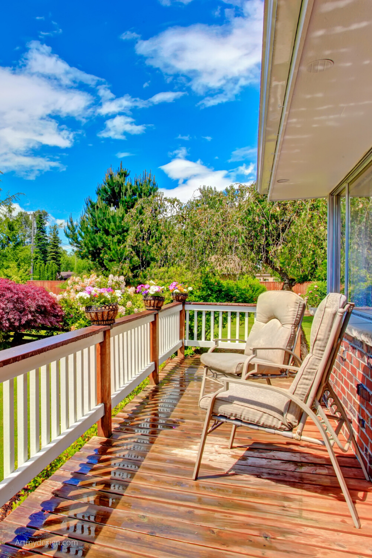 deck railing ideas with beautiful scenery