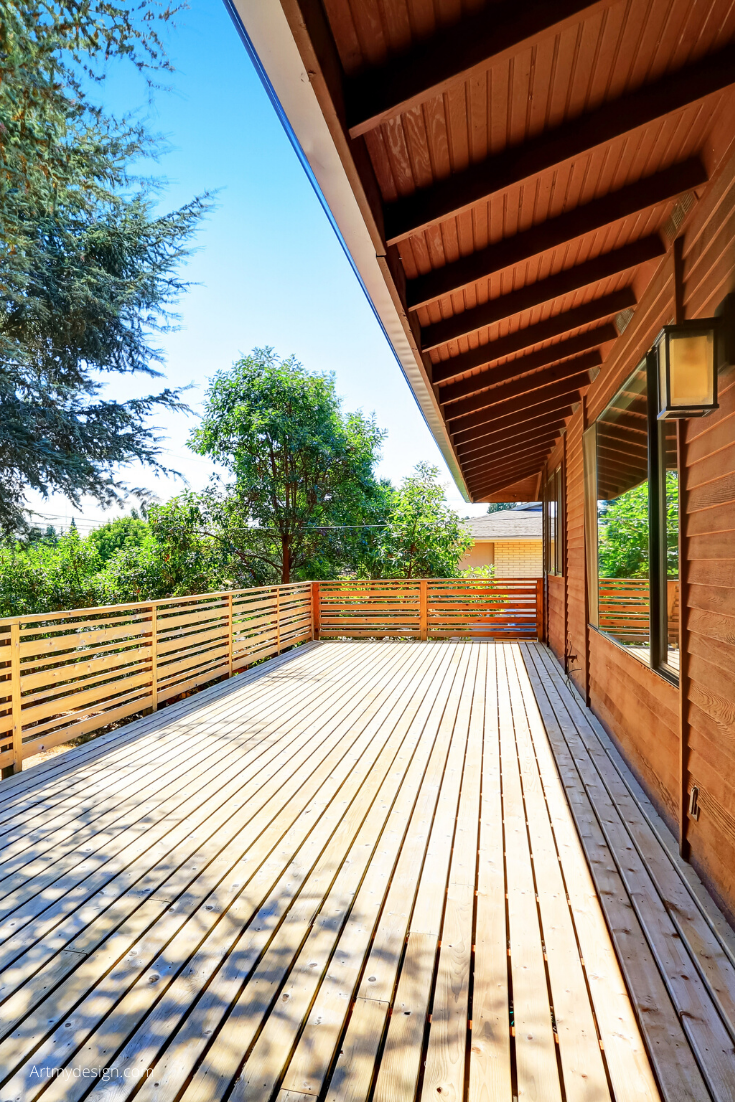 Simple Wood Deck Railing Design Ideas